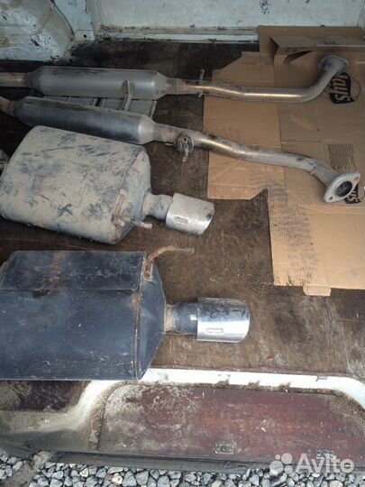 Выхлопные трубы с катализаторами 2шт М-25