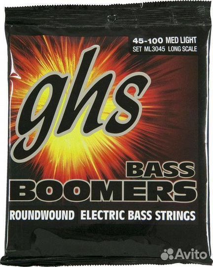 Струны для бас-гитары GHS Strings ML3045-B