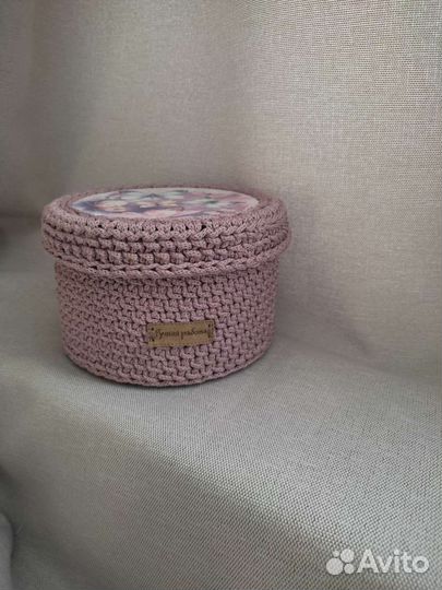 Шкатулка вязаная