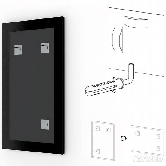 Зеркало Evoform Definite 83х63 BY 1009 в багетной