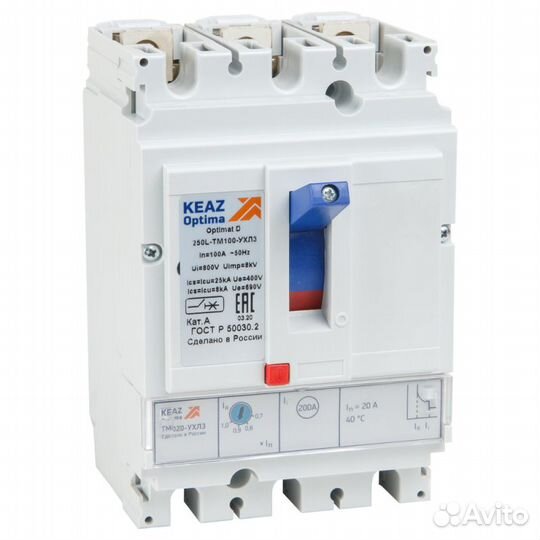 Выключатель автоматический OptiMat D250F-TM100-ухл