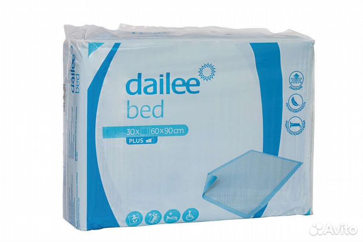 Пеленки одноразовые Dailee 60х90по 30 шт