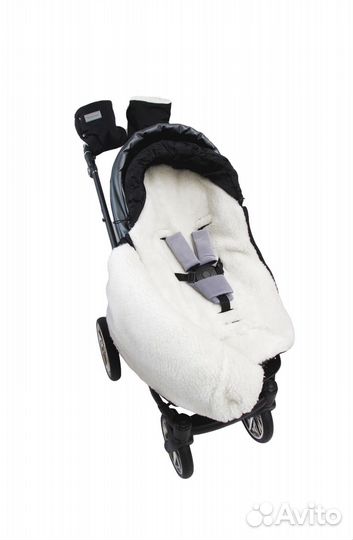 Зимний конверт в коляску на овчине