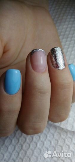 Маникюр + гель-лак. Наращивание ногтей