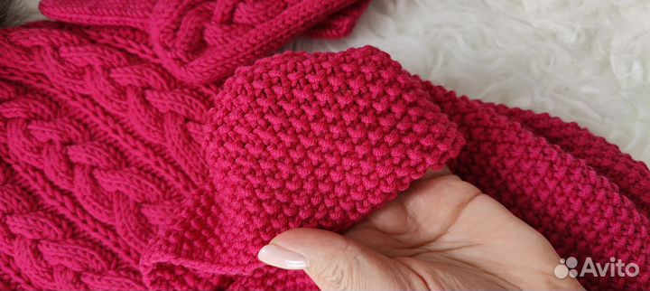 Комплект шапка, снуд и варежки