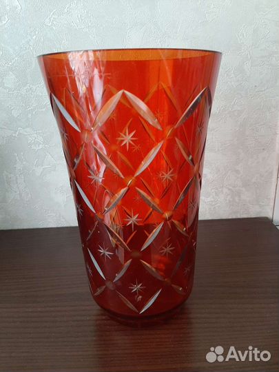 Ваза из СССР 70х годов, чешский хрусталь