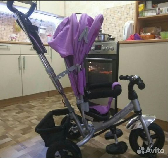 Трёхколёсный велосипед с ручкой детский