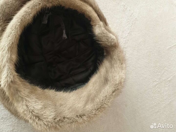 Шапка норковая женская серая