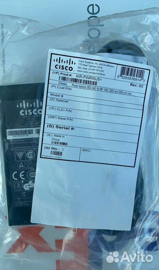 Инжекторы,блоки питания,кабели, Cisco и др