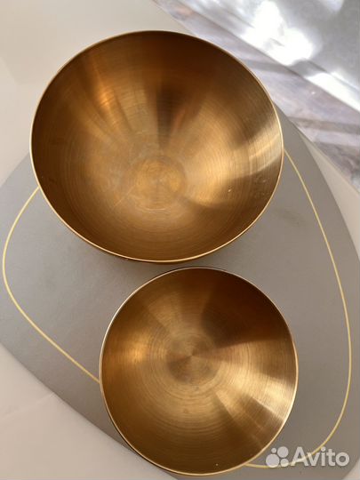 Миска из нержавеющей стали под золото