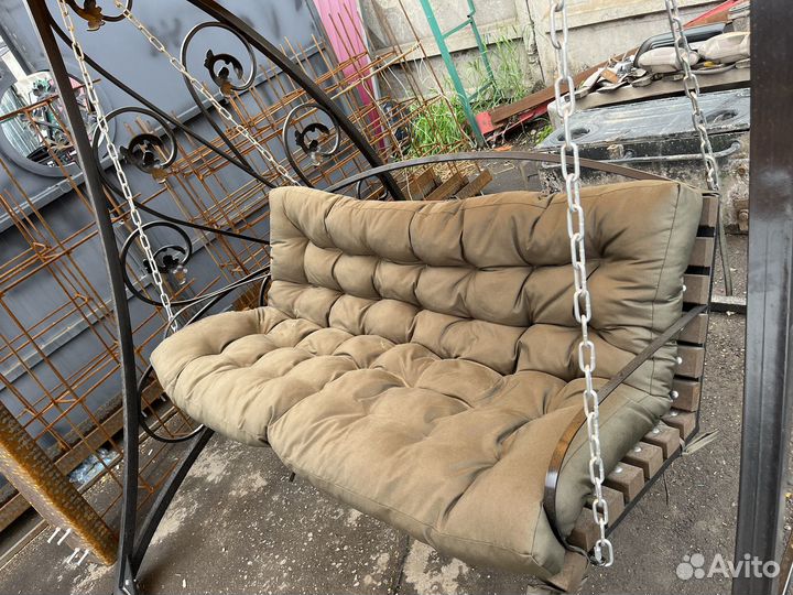 Качеля садовая с мягким сидением