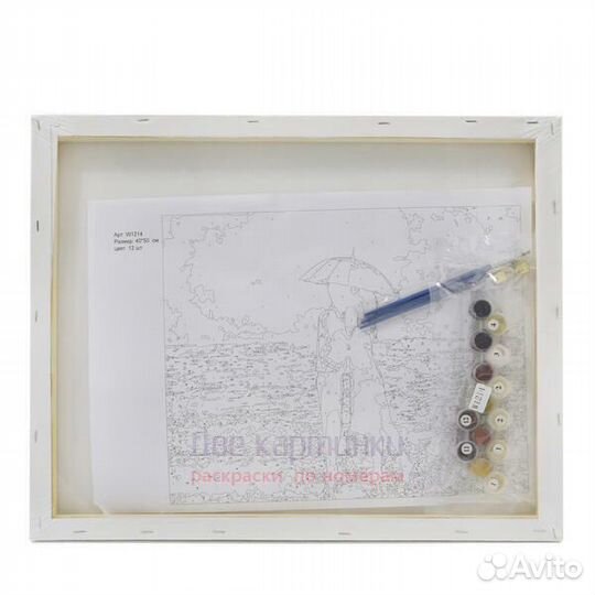 Картина по номерам 40x50 Нежные цветочки на фоне