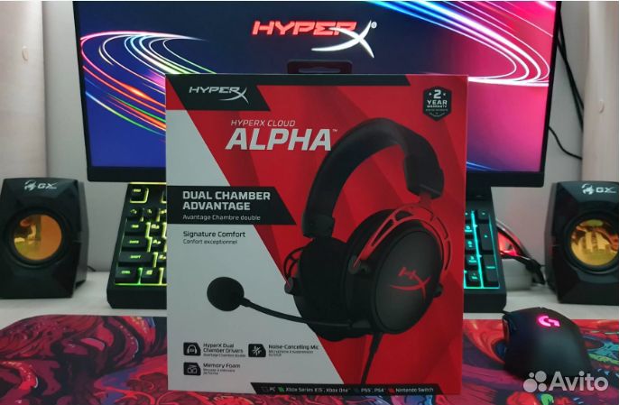 Игровые наушники HyperX Cloud Alpha Red/Black