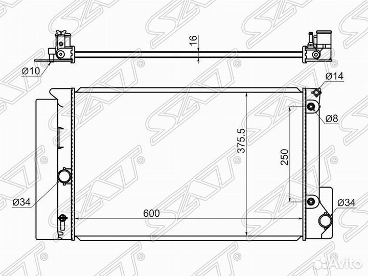 Радиатор охлаждения Тойота Королла 150 АКПП