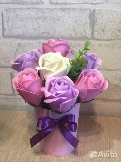 Букет из мыльных роз
