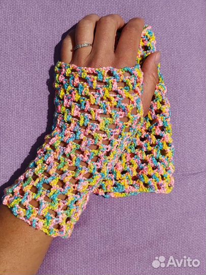 Митенки вязаные