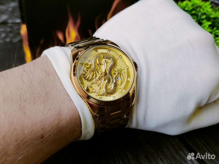 Часы мужские skmei с драконом