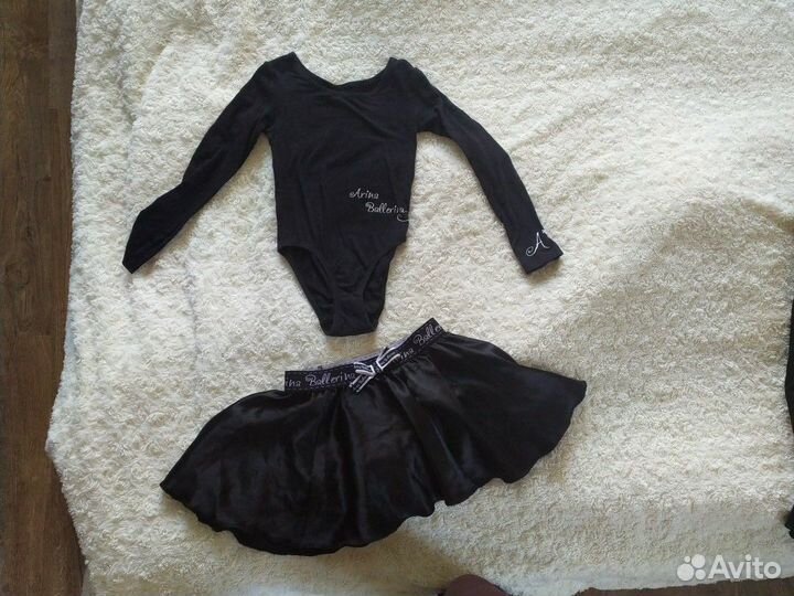 Arina Ballerina.Чёрный купальник для гимнастики