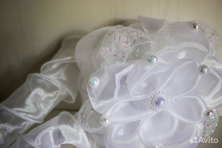 Бант большой на резинке / диаметр 16 см