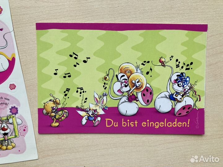 Открытки и наклейки с мышонком Диддл