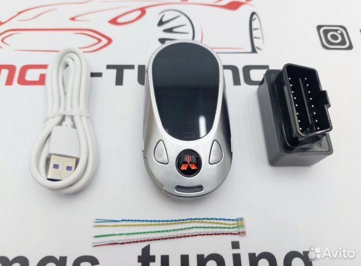 Смарт ключ Mitsubishi стиль Mercedes new серебро