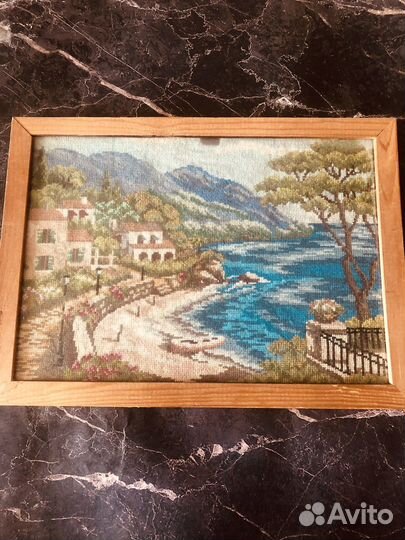 Картина вышитая Средиземноморье любовь моя