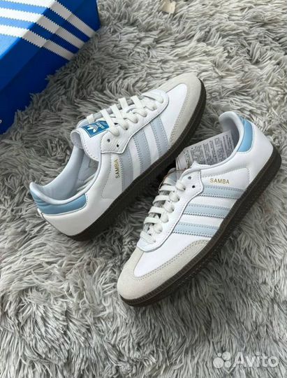 Кроссовки adidas samba OG halo blue