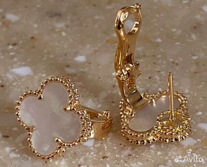 Серги ван клиф с перламутром Van Cleef