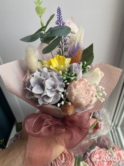 Букет из мыльных цветов