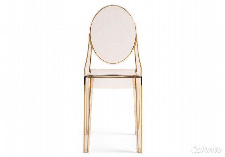 Пластиковый стул Victoria clear коричневый