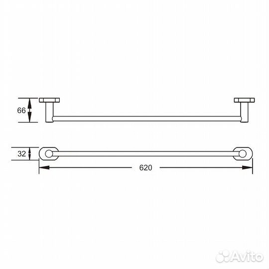 Полотенцедержатель Vieir V5117 хром
