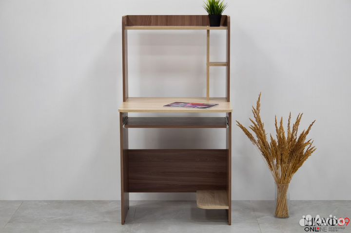 Грета-1 Стол компьютерный ясень шимо/дуб сонома