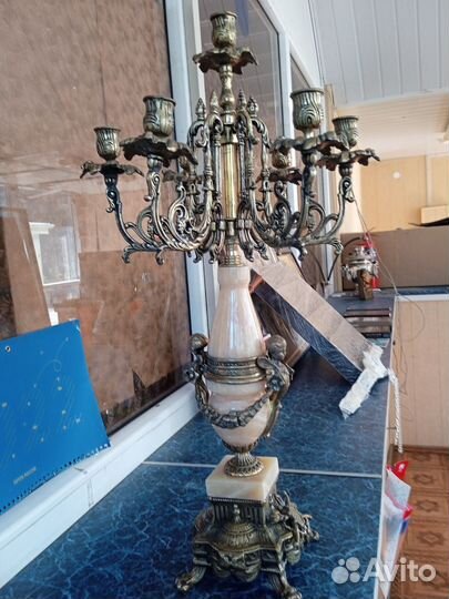 Подсвечники и канделябры бронза старинный