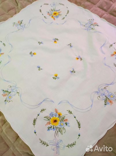 Скатерти вышивка 80*80,винтаж,хлопок,ссср