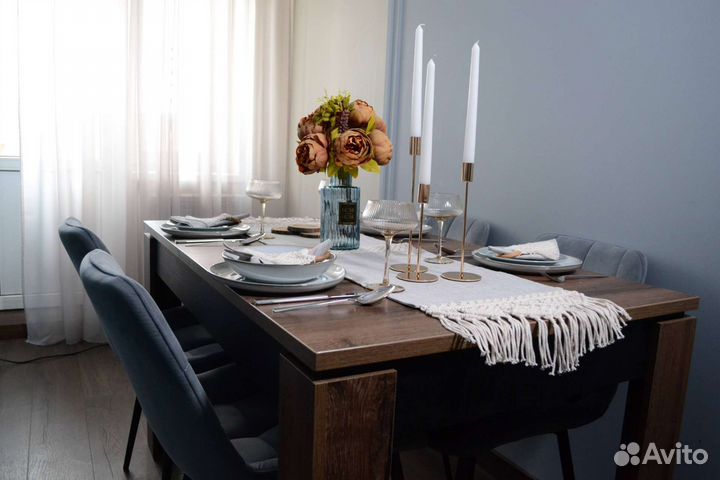 Дорожка на стол макраме лён