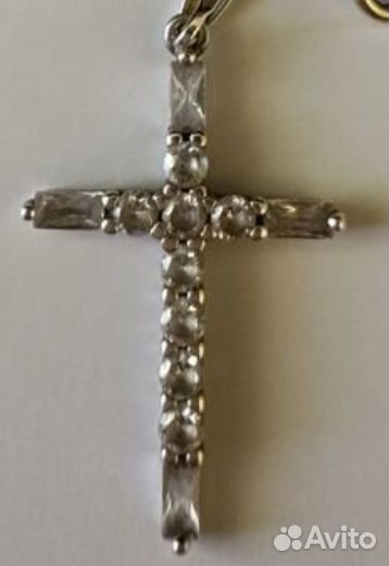 Цепочка с крестиком серебро