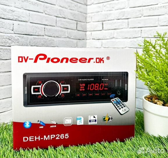 Магнитола 1 din с bluetooth pioneer арт948