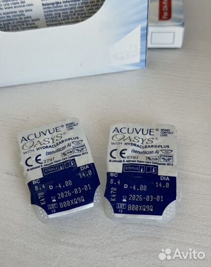 Контактные линзы acuvue oasys -4 двухнедельные