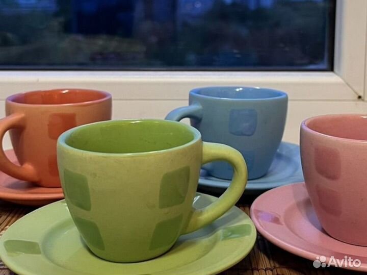 Чашка с блюдцем кофейная комплект