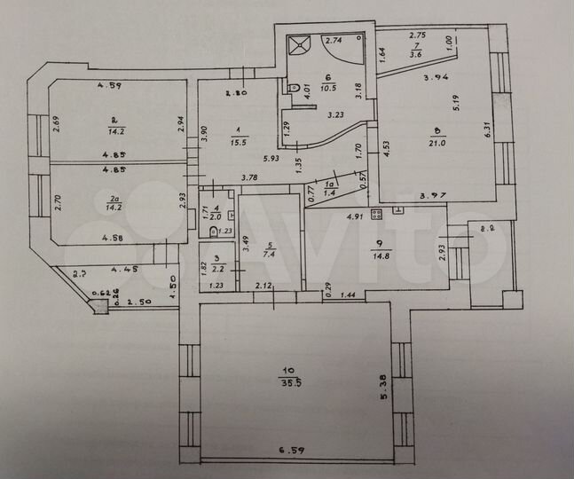 4-к. квартира, 143,8 м², 3/6 эт.