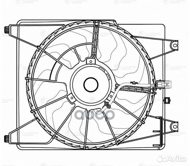 Э/вентилятор кондиц. lfac0804 luzar