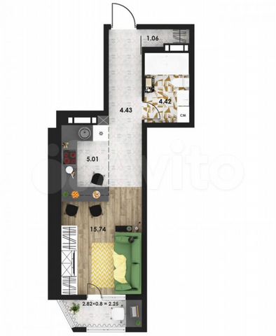 Квартира-студия, 33 м², 7/16 эт. на продажу в Севастополе | Купить ...