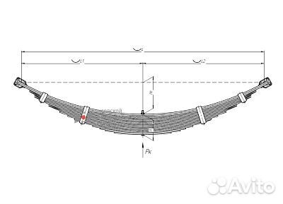 Рессора УАЗ Фермер 16 листовая усиленная (новая)