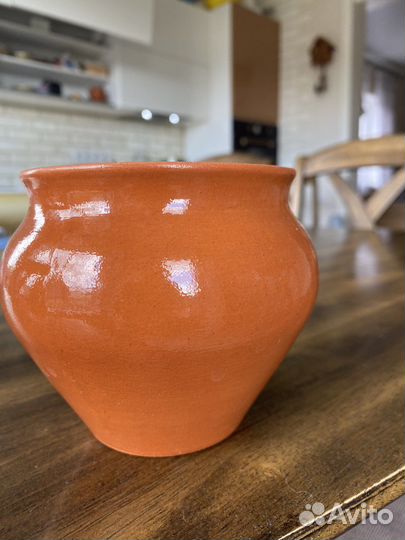 Горшок керамический, глиняный