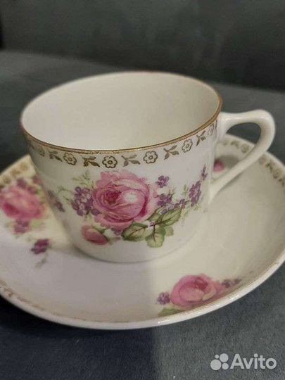 Чайная пара Мальва.ссср. Барановка. И Кузнецов