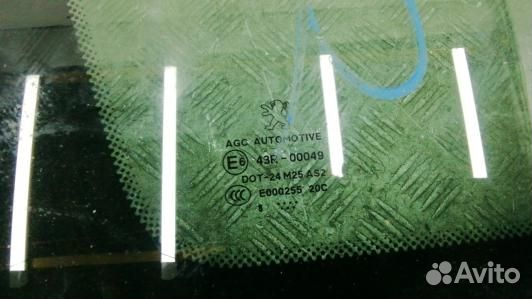 Стекло кузова боковое заднее левое peugeot 308 1