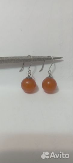 Серьги янтарь СССР
