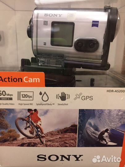 Экшн камера sony hdr as200v гоу-про