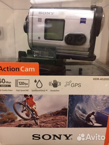 Экшн камера sony hdr as200v гоу-про