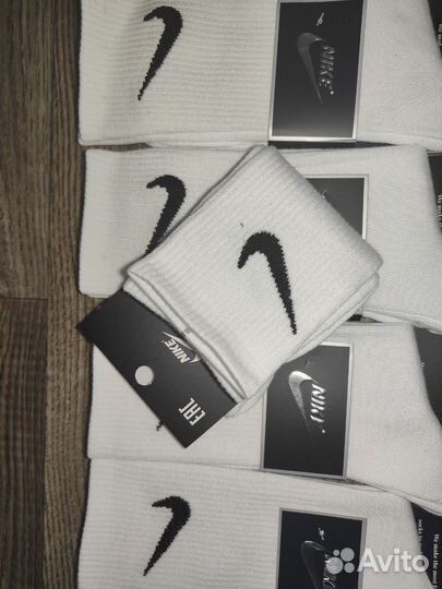 Носки nike высокие белые оригинал